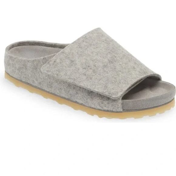 Birkenstock Fear of God Los Feliz Felt Gray Wool Slide Sandals Size 38 - Picture 1 of 9